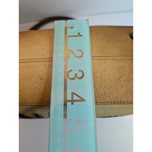 Anna by Anuschka Zip Around Satchel Floral Hand Painted Handbag Genuine Leather - Picture 10 of 11